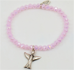 Engel-Armband Kristallglas rosa